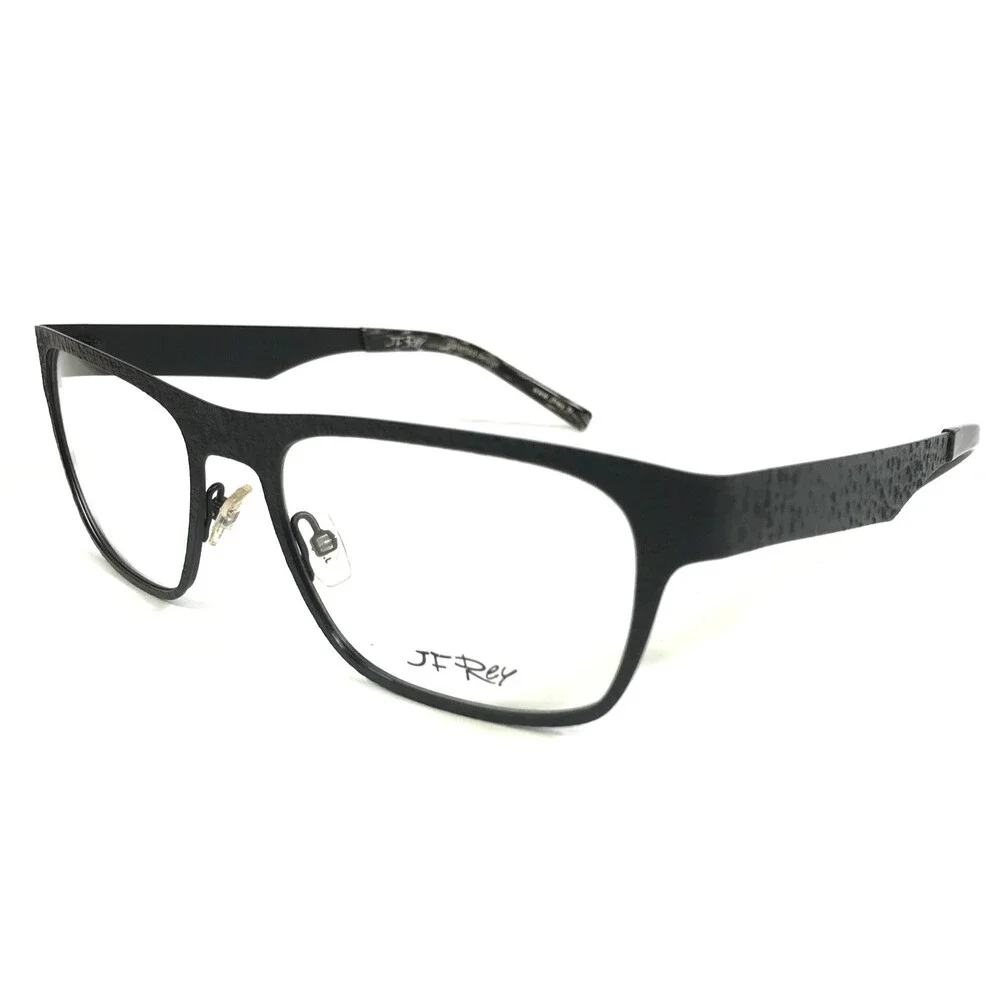 J.F. Rey Eyeglasses Frames JF2598 0000 Matte Black Textured Webbed 56-18-135